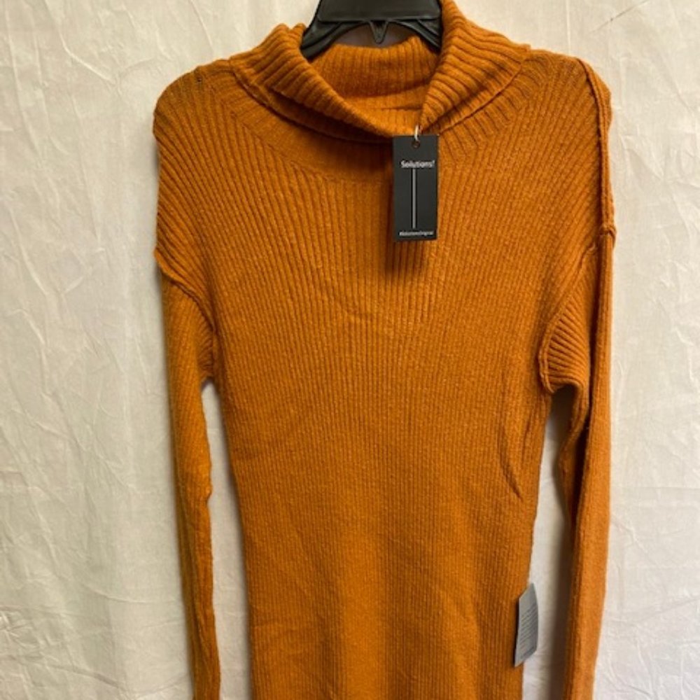 Solutions Gingerbread Cowlneck Dress Sz Small